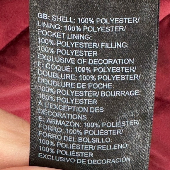 The North Face Packable Puffer Jacket Burgundy Dark Red Women's Size Medium - Picture 7 of 9